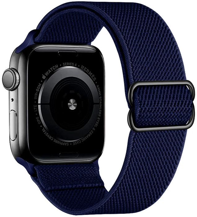 Midnight Blue Scrunchie Watch Strap For Apple Watch Band Series 49mm, 45mm, 44mm, 42mm, 41mm, 40mm, 38mm On Sale
