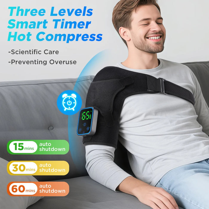 Shoulder Heating Pad Massager With Wireless Mobile Phone Control On Sale