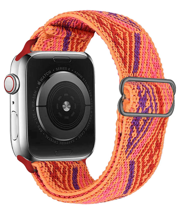 Bohemia Orange Scrunchie Watch Strap For Apple Watch Band Series 49mm, 45mm, 44mm, 42mm, 41mm, 40mm, 38mm On Sale