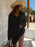 Black Crochet Knitted Tunic Cover Up Bikini Beach Dress On Sale