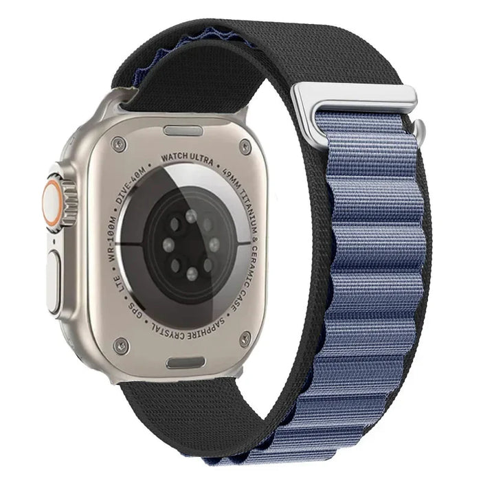 Black Light Blue Alpine Loop Collection For Apple Watch Series On Sale