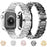 Stainless Steel Rhinestone Watch Band Adjustable Folding Clasp For Apple Watch Series On Sale