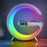Smart Wireless Phone Charger with Bluetooth 5.0 Dual Speakers LED Alarm Clock and Atmosphere Night Light Lamp On Sale