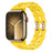 Yellow Bike Chain Link Silicone Watch Band for Apple Watch Compatible Models 38mm - 49mm On Sale