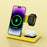 3-in-1 wireless charging stand in yellow