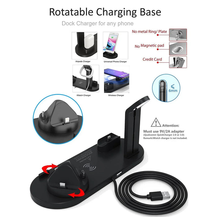 7 in 1 30W Multi Wireless Fast Charging Dock Stand On Sale