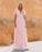 Bohemian Style Deep-V Short Sleeves Floral Lace Maxi Dress On Sale