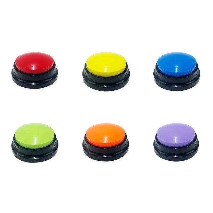 House Pet Training Communication Buzzer 6 Multicolour Buttons With Playback And 30 Second Voice Recordings On Sale