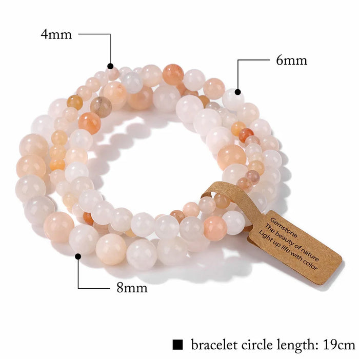 3pcs Set Natural Stone Beads Couple Bracelet On Sale