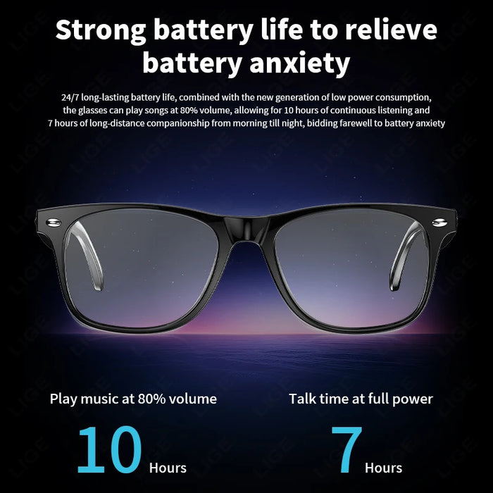 Smart Glasses Wireless Bluetooth Call Built-In Mic Speakers Sunglasses On Sale