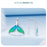 925 Sterling Silver Plated White Gold Enamel Whale Mermaid Tail Earrings On Sale