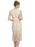 1920s Gatsby Style V-Neck Petal Sleeves Embroidery Sequin Fringe Flapper Midi Dress On Sale