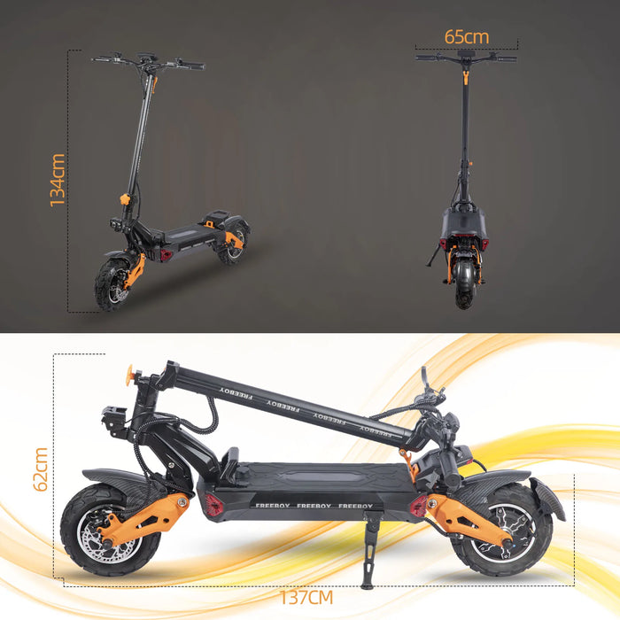 H9 Master 6000W Dual Motor 50mph 60V 30AH 11'' Off Road Tires High-performance Foldable Electric Scooters For Adults On Sale