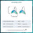 925 Sterling Silver Plated White Gold Enamel Whale Mermaid Tail Earrings On Sale