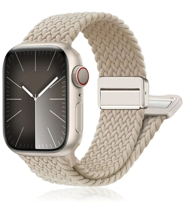 Starlight Braided Solo Loop Apple Watch Bracelet With Double-sided Magnetic Clasp For iWatch Series On Sale