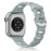 Turquoise Gray O-Ring Silicone Chain Link Bracelets For Apple Watch Band 38mm, 40mm, 41mm, 42mm, 44mm, 45mm, 46mm, 49mm On Sale