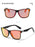 Classic Oval Vintage Style Sports UV400 Black Frame Red Lenses Sunglasses On Sale