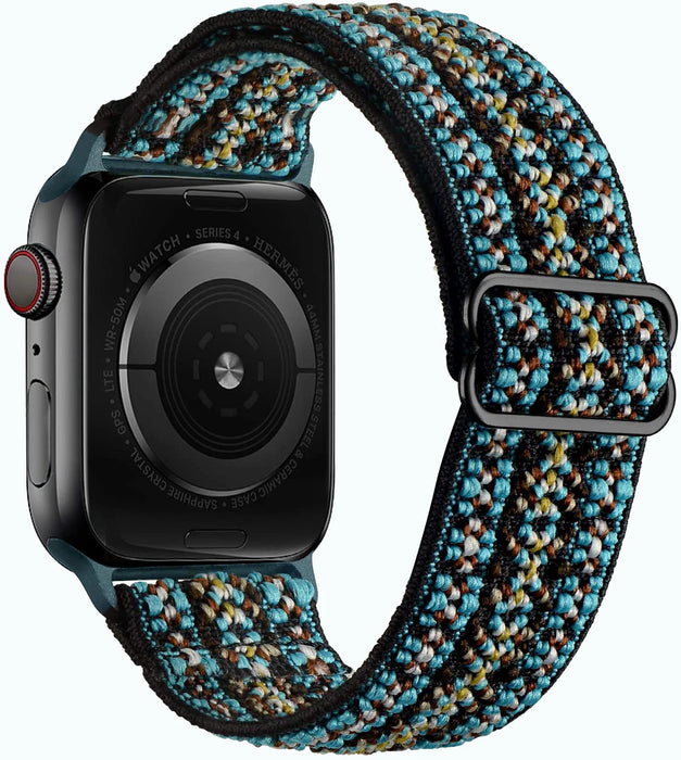 Bohemia Tourquise Scrunchie Watch Strap For Apple Watch Band Series 49mm, 45mm, 44mm, 42mm, 41mm, 40mm, 38mm On Sale