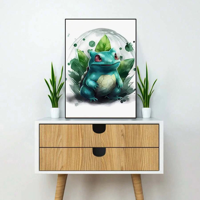 Bulbasaur Pokemon Animated Series Characters Canvas Prints Painting Style Wall Art Posters For Home Decor On Sale