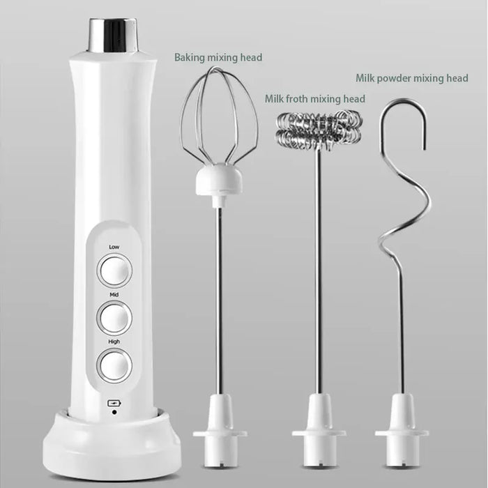 Rechargeable Electric Milk Frother Whisk On Sale