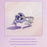 925 Sterling Silver Butterfly And Purple Pansy Flower Open Rings On Sale