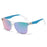 Classic Oval Vintage Style Sports UV400 Transparent Frame Blue Green Lenses Sunglasses On Sale