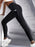 Black Lightweight High Waisted Solid Color Yoga Leggings with Pockets On Sale