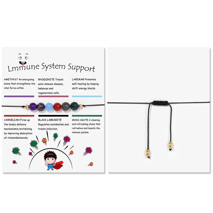 Smooth Round Natural Gem Stone Energy Bracelets for Balance & Style On Sale