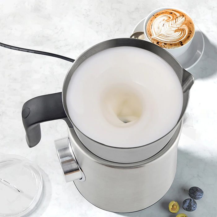 900ML Detachable Stainless Steel Milk Jug Automatic Electric Cafe Milk Frother For Hot or Cold Latte, Coffee, or Chocolate On Sale