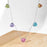 Genuine Platinum Plated S925 Multicolored CZ Gemstone Hearts Pendant Necklace