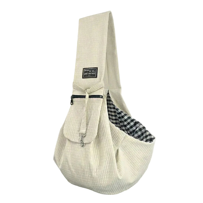 Pet Dog Travel Carrier Crossbody Bag In Beige On Sale