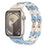 Starlight Blue Bike Chain Link Silicone Watch Band for Apple Watch Compatible Models 38mm - 49mm On Sale