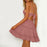 Pink Spaghetti Strap Backless Lace Bowtie Dresses On Sale