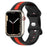 Black Red Two Color Stripe Designs Silicone Apple Watch Band 38mm, 40mm, 41mm, 42mm, 44mm, 45mm, 46mm, 49mm On Sale