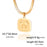 12 Constellation Gemini Zodiac Square Medallion Pendant Snake Chain Necklaces On Sale