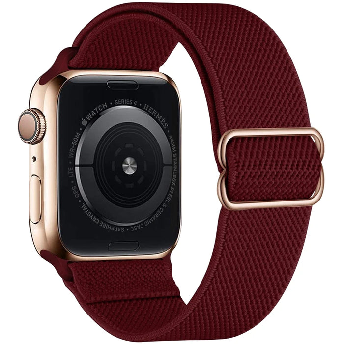 Wine Red Scrunchie Watch Strap For Apple Watch Band Series 49mm, 45mm, 44mm, 42mm, 41mm, 40mm, 38mm On Sale