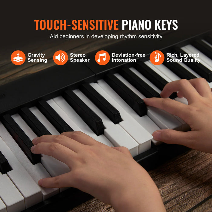 88 Keys Portable Folding Digital Piano Set With Sustain Pedal On Sale
