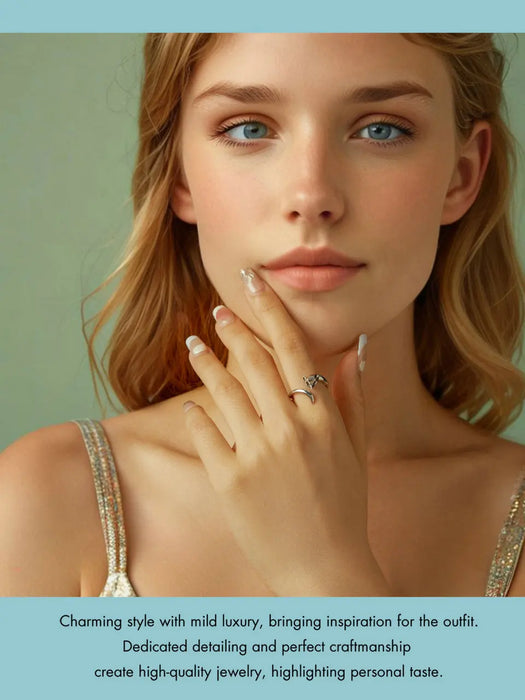 925 Sterling Silver Fox Open Rings On Sale