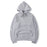 Super Comfy Light Gray Solid Color Pullover Hoodie Unisex Casual Streetwear Sweatshirt On Sale