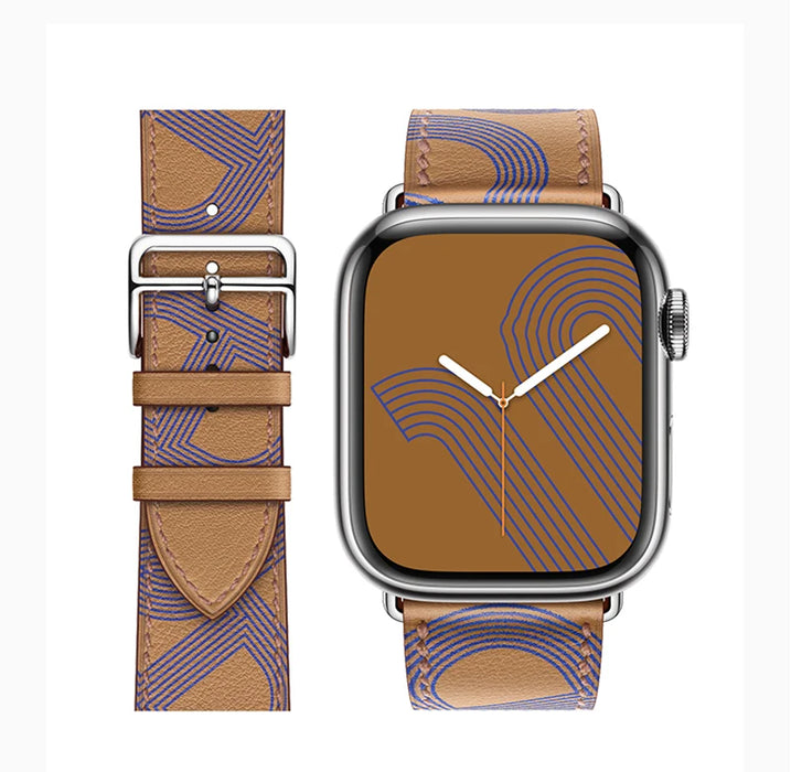 39 NEW H-Brown Genuine Leather Loop Apple Watch Band For iWatch Series On Sale