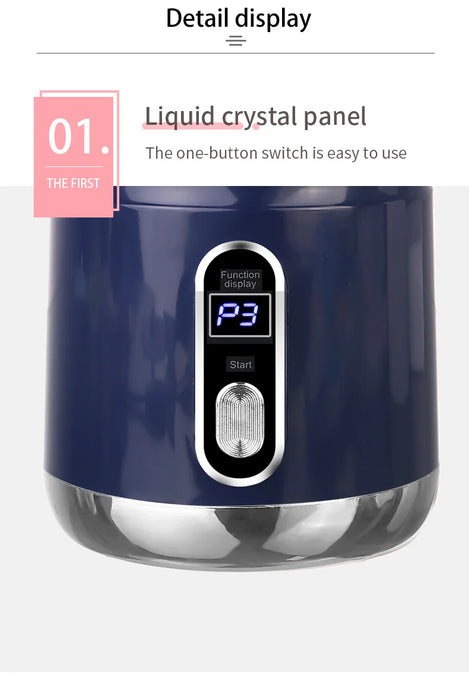 600ml Portable USB Rechargeable Automatic Fresh Juice Extractor Electric Juicer On Sale