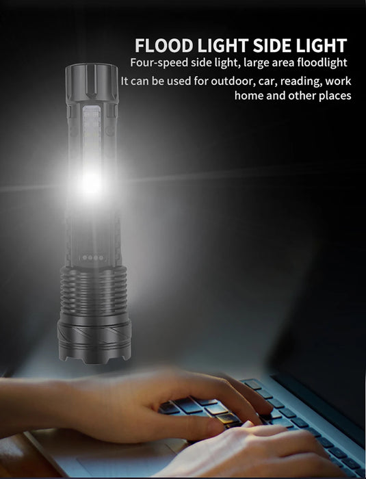 LED Zoomable Handheld Flashlight For Outdoors On Sale