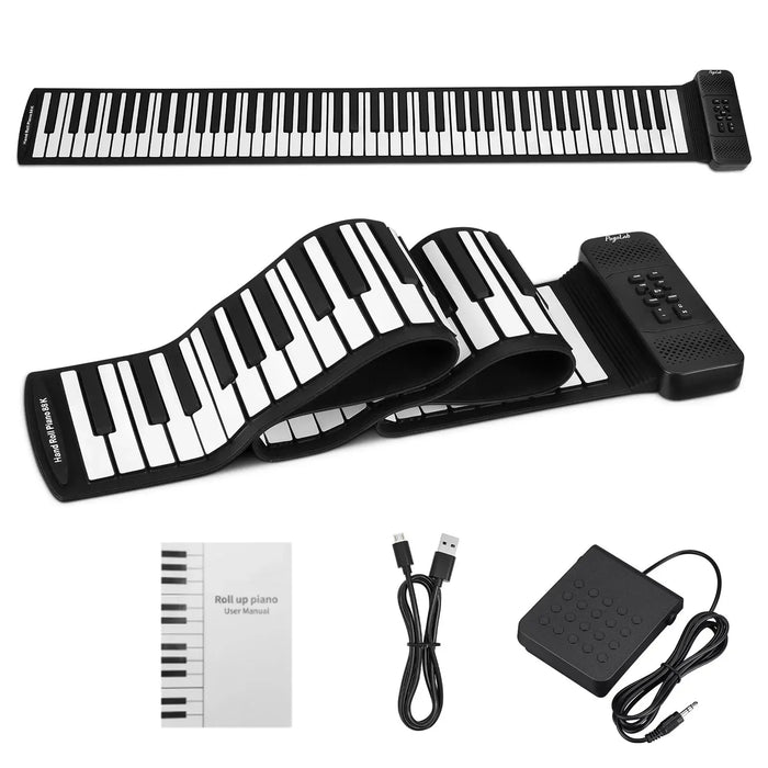 88 Keys Foldable Roll-up Digital Piano With Rechargeable Battery 128 Rhythms And Tones On Sale