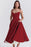 Red A-Line Vintage Style Temperament Dress On Sale