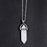 Natural Quartz White Crystal Hexagonal Pillar Bullet Pendant Necklaces On Sale