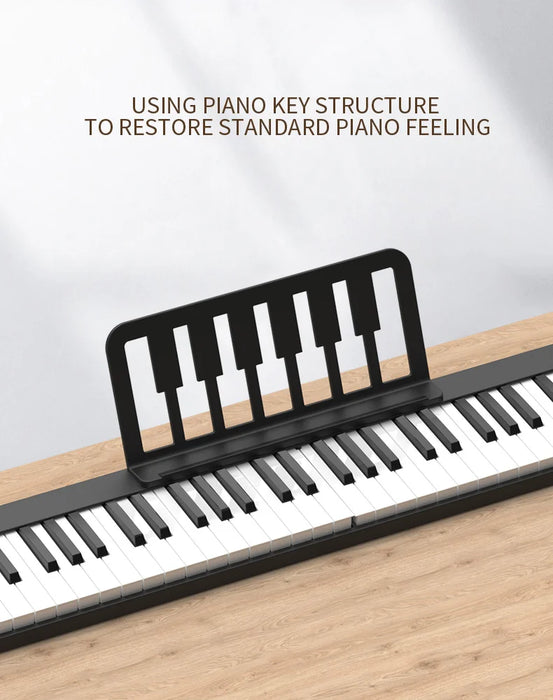 88 Keys Lightweight Portable Folding Digital Piano Full Set With MIDI Sustain Pedal, Hi-Fi Stereo, Silent Mode On Sale