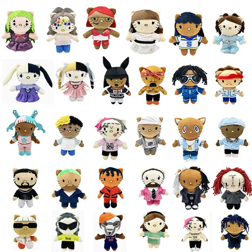 Hello Kitty Rapper Figure Icons Hiphop Fashion Fans Stuffed Soft Plush Toy Dolls Collection On Sale