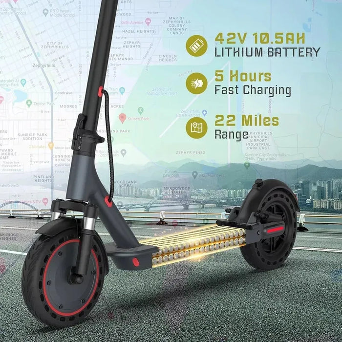 T-MAX Lightweight Foldable Long Range Electric Scooter 48V 10.5Ah 500W Motor with APP For Adults On Sale