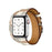 Double White Prin Genuine Leather Loop Apple Watch Band For iWatch Series On Sale 