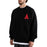 Unisex Embroidered Letter A Sweatshirt Casual Round Neck Cotton Blend Pullover Top On Sale